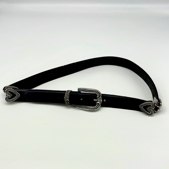 Brighton - Vintage  Leather Silver Buckle And Hearts Belt Size Medium main image 4